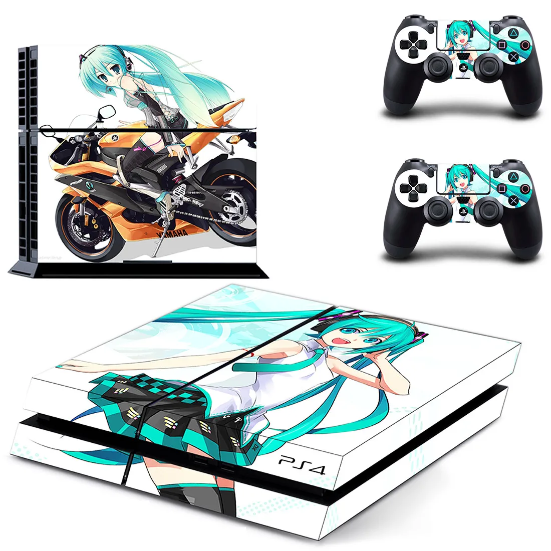 Hatsune Miku PS4 наклейка s Play station 4 кожа PS 4 наклейка Наклейки Обложка для playstation 4 PS4 консоль и контроллер Кожа винил