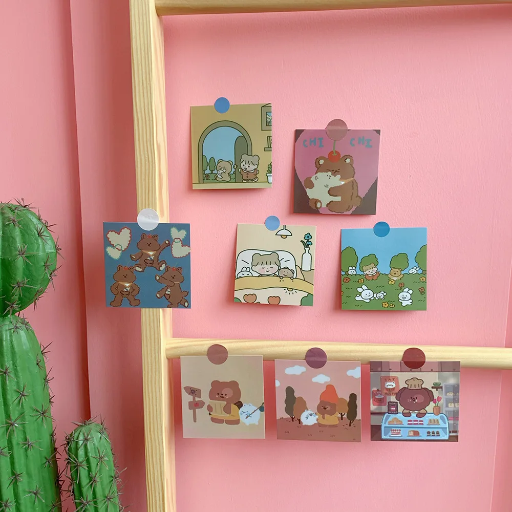 

Kawaii DIY Wall Stickers Anime Candy Bear Wall Painting Home Decoration Cute Bedroom Decoration Cards Girl Wall Stickers