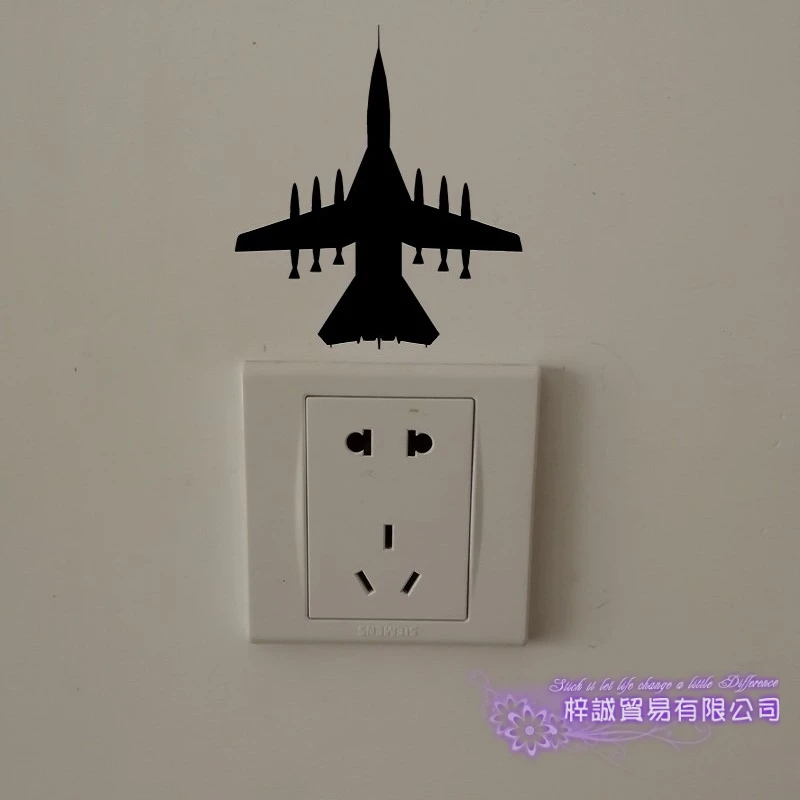 Самолет переключатель наклейка плакаты виниловые наклейки на стены Parede Декор