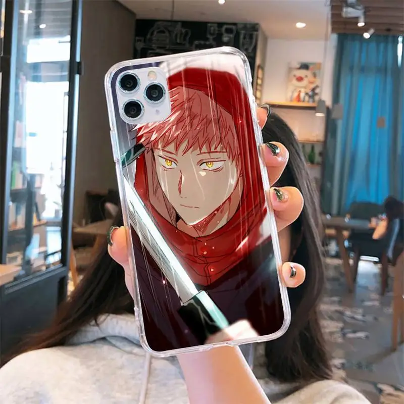 

Jujutsu Kaisen Satoru Gojo Phone Case Transparent for iPhone 6 7 8 11 12 s mini pro X XS XR MAX Plus cover funda shell