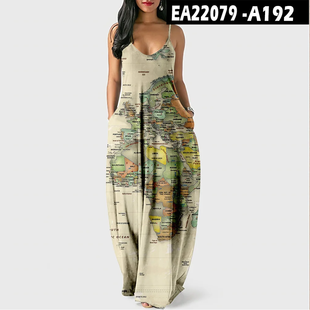 Платье женское длинное пляжное на бретелях-спагетти без рукавов - купить по