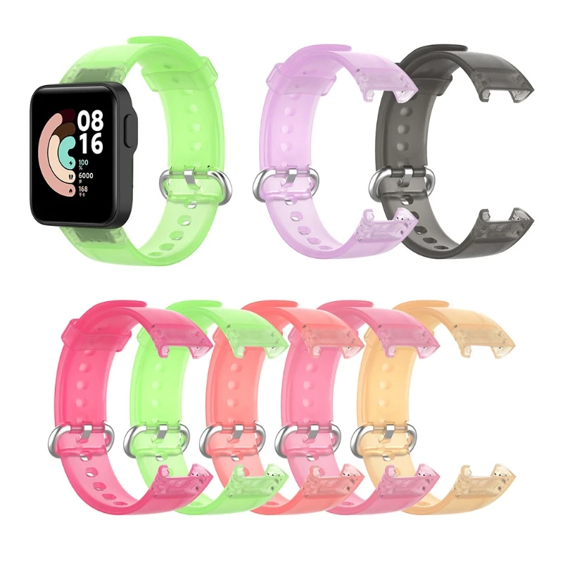 

For Mi Watch Lite/Redmi Watchstrap Band Premium Water Proof Transparent Silicone Strap With Release Watch Strap 1PC HXBE