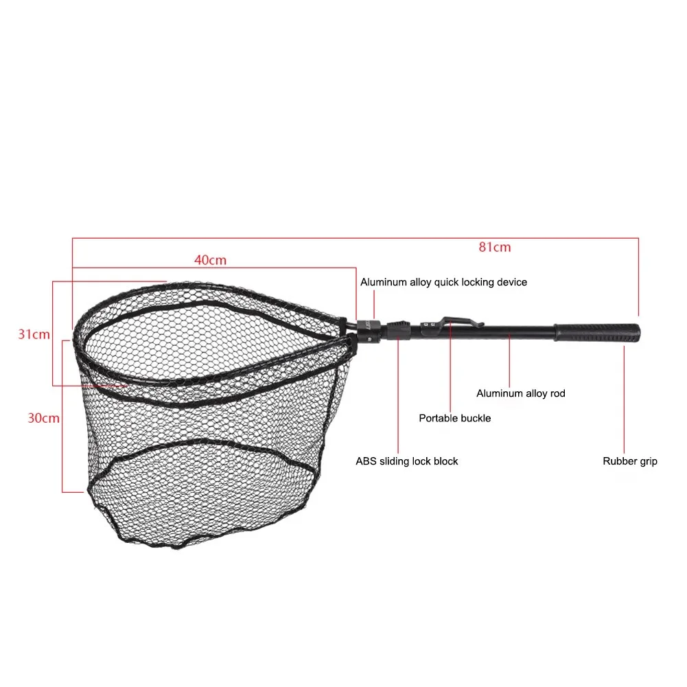 Складная рыболовная сеть из алюминиевого сплава складная нейлоновая сетка