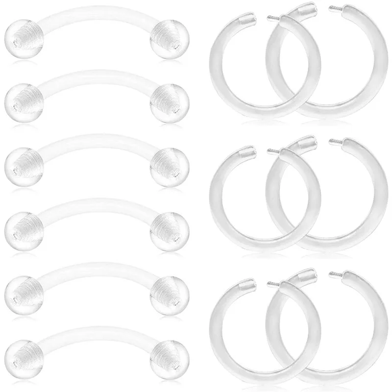 Прозрачные фиксаторы для перегородки хрящевая спираль Daith козелка серьги губ