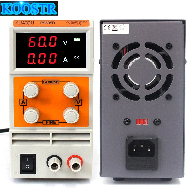 Цифровой источник питания постоянного тока 0 1 в А Регулируемый импульсный 60 5