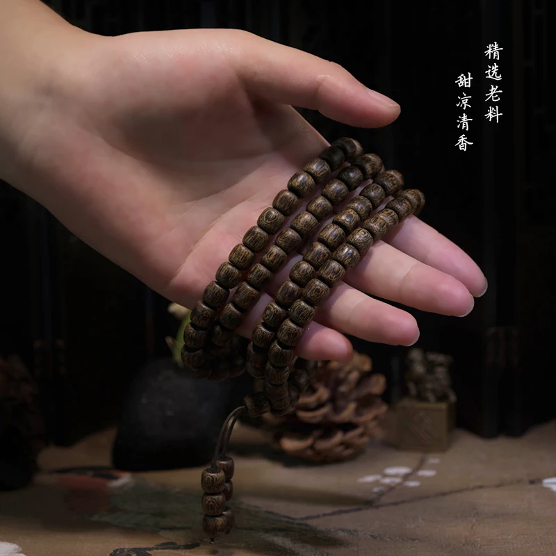 Браслеты Kalimantan agarwood 108 из натуральных бусин браслеты Hi old thymelaeaceae для женщин и