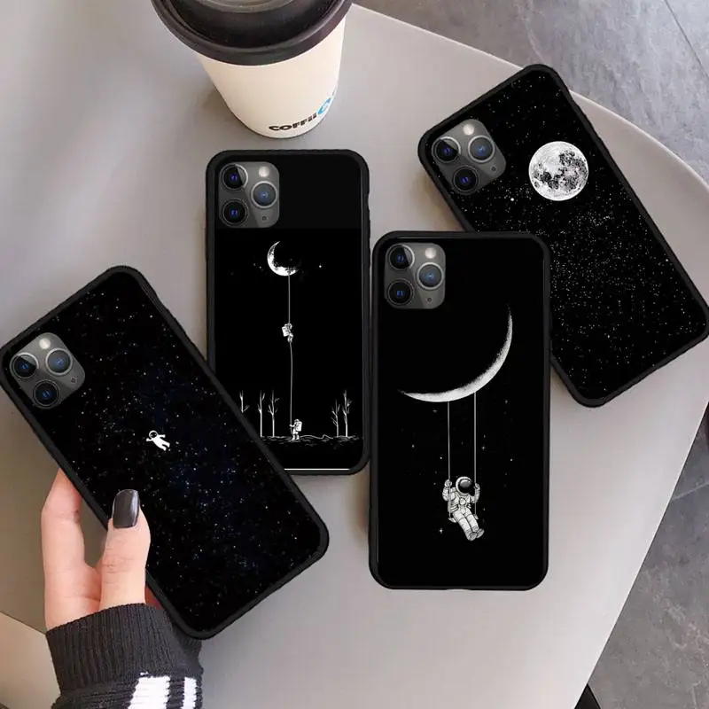 

Cartoon Starry sky Astronaut Phone Case For iphone 12 11 13 7 8 6 s plus x xs xr pro max mini