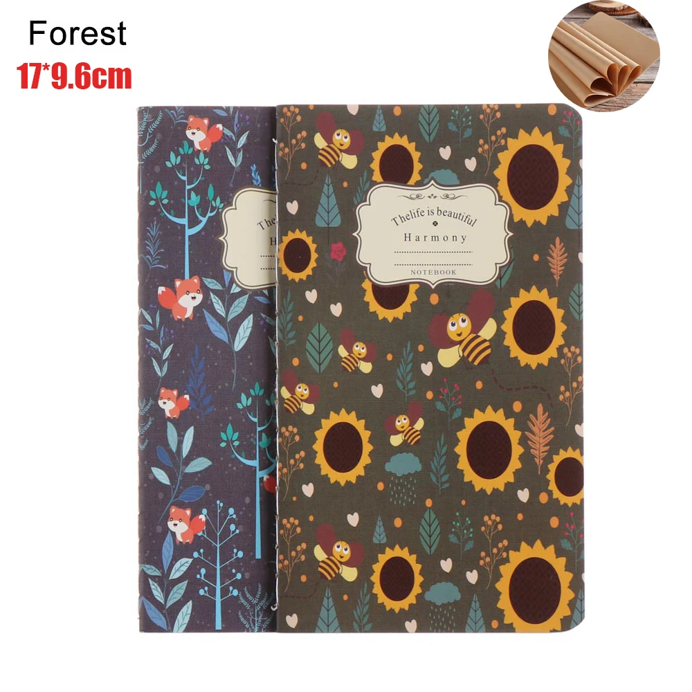 1pc Forest Поставщик канцелярских товаров черный пиратский блокнот альбом для рисования дневник Рисунок Живопись чехол с граффити бумага эскиз книга - Цвет: 1pc Forest