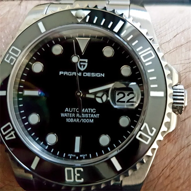 

Men Watch PAGANI DESIGN Top Brand Luxury Automatic Mechanical Watch Men stainless Steel Waterproof Business Wristwatch PD-1639