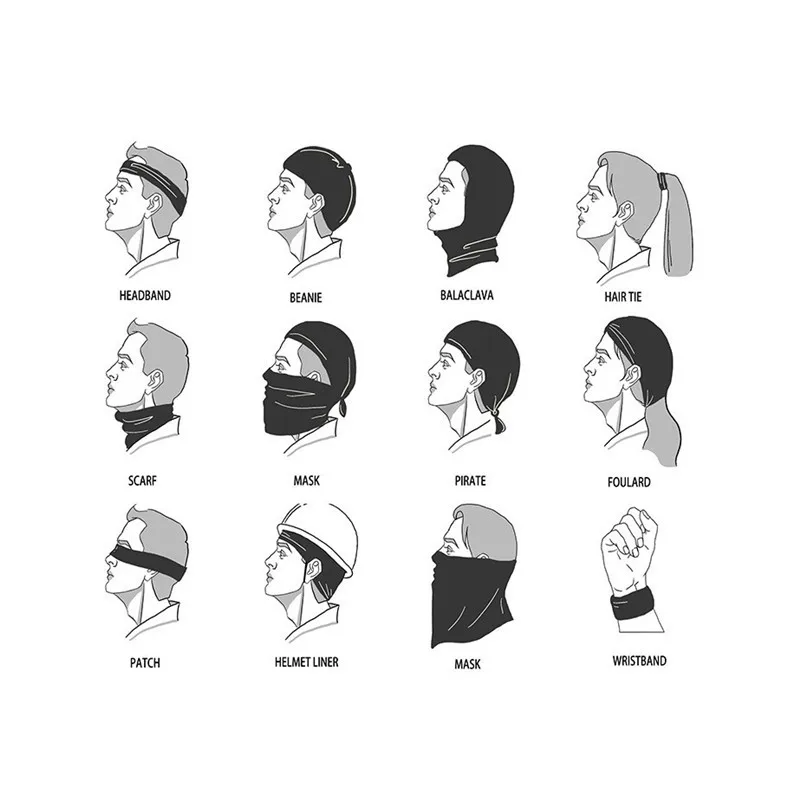 Outdoor New Men Women Head Scarf Magic Print Christmas Ski Camping Cycling Running Face Mask Neck Warmer Bandana | Спорт и