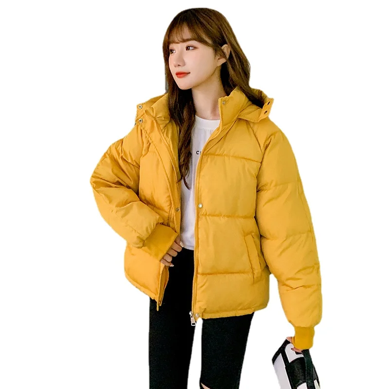 

High Quality Winter Coat Women 2021 New Korean Style Loose Short Short Cotton-padded Jacket Pure All-match Elegant Temperament