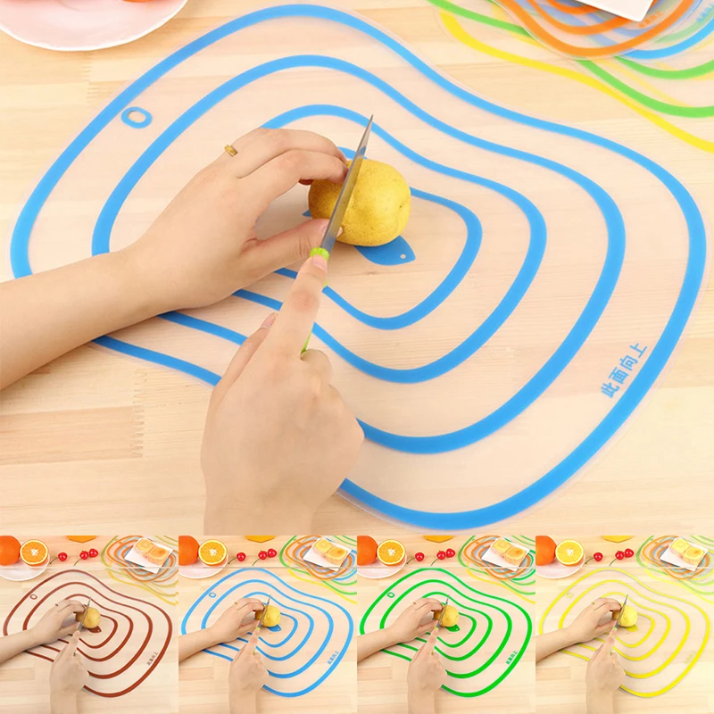 Кухонные Разделочные Блоки Гибкая прозрачная ПП пластиковая разделочная доска