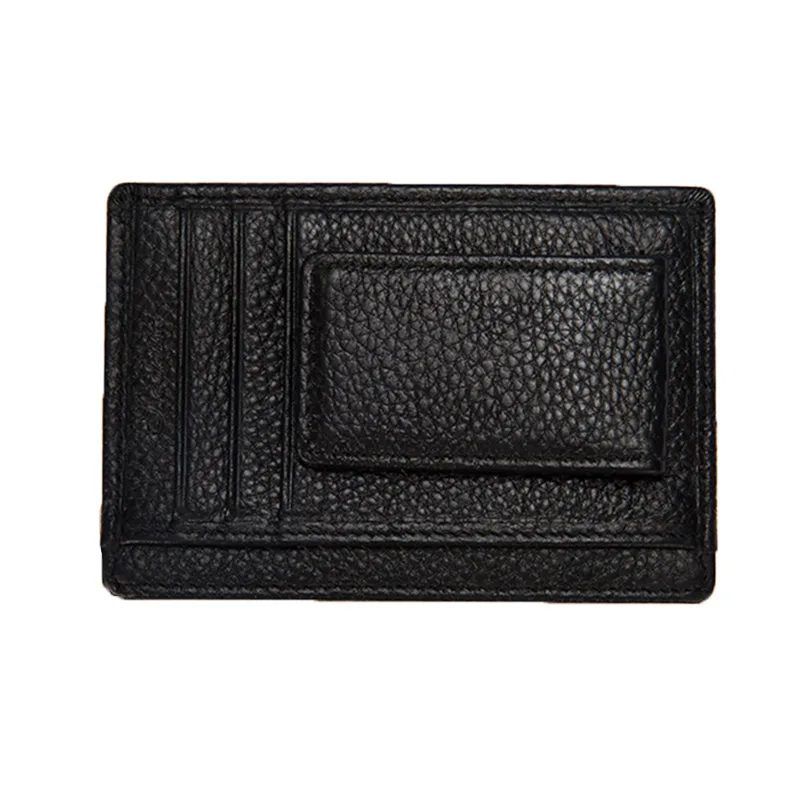 Магнитный мужской кошелек KUDIAN BEAR кожаный тонкий Чехол-Кошелек с зажимом для