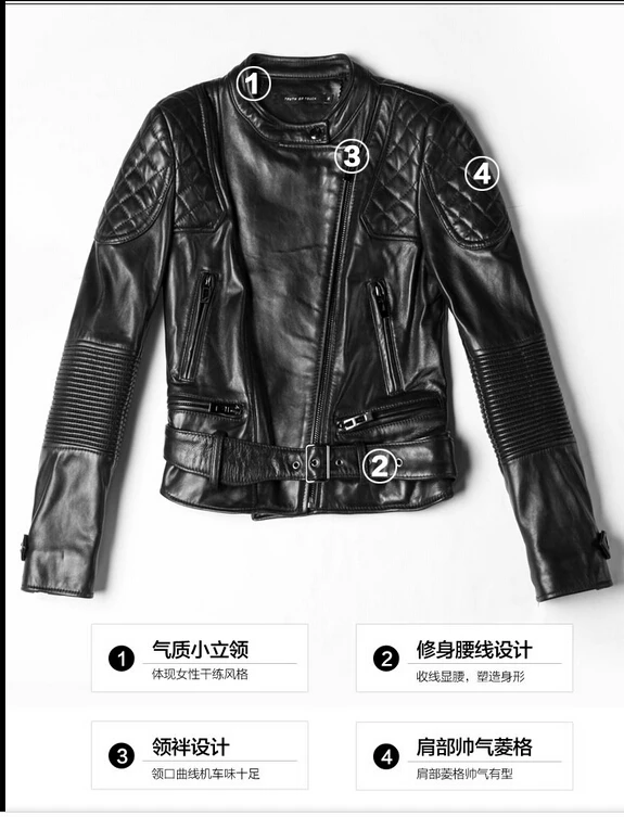 

Was Punk Personality Thin Pu Leather Motorcycle Women Short Paragraph New Spring Jacket Handsome Slim Tide / Xs-xl