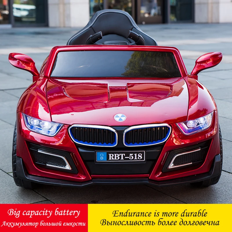 

Children Remote Control Electric Ride On Car Four Wheel Soft Seat Double Drive Toy Kids Baby Stroller 6V 4A / 12V 7A Battery