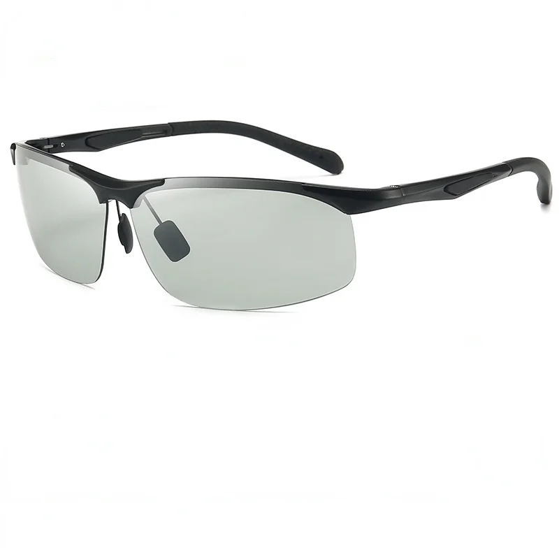 

Новинка 2021, Фоточувствительный простой цветной поляризатор, мужские уличные спортивные очки из алюминиево-магниевого сплава, очки для вожд...