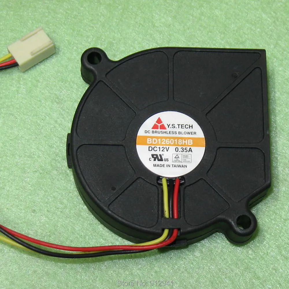 B56 Y.S.TECH BD126018HB 6018 60 мм x 18 DC бесщеточный вентилятор Cooler охлаждения 12V 0.35A 3 провода 3Pin
