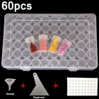 60 шт., прозрачные бутылки для алмазной живописи