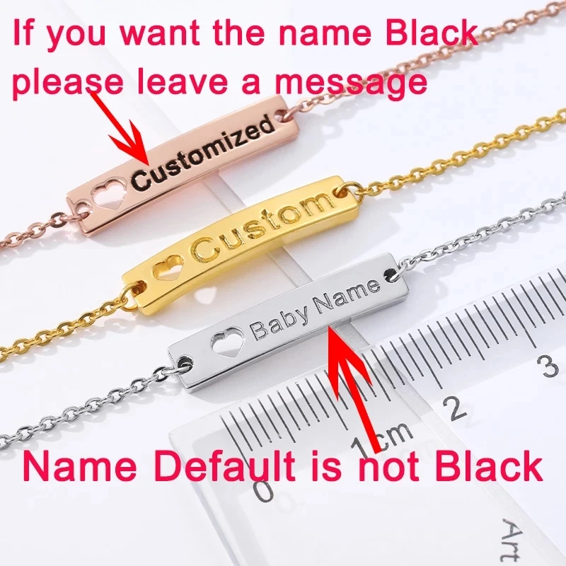 Gosun Personalize Mom Baby Name Bracelets Stainless Steel Adjustable Baby Child Kids ID Bracelet Family Love Girl Boy Jewelry