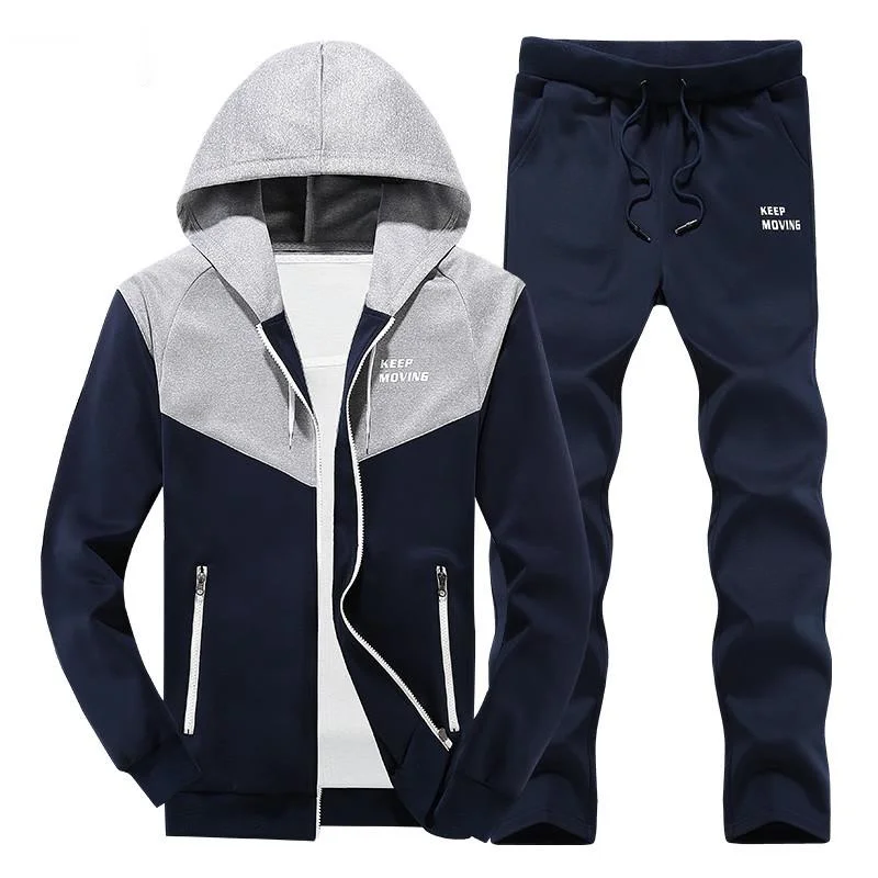 

Europe Size Men's Fashion Tracksuits Sportswear Sets Men Hoodies+Pants Casual Suits Chandal Hombre Completo Moletom Masculino