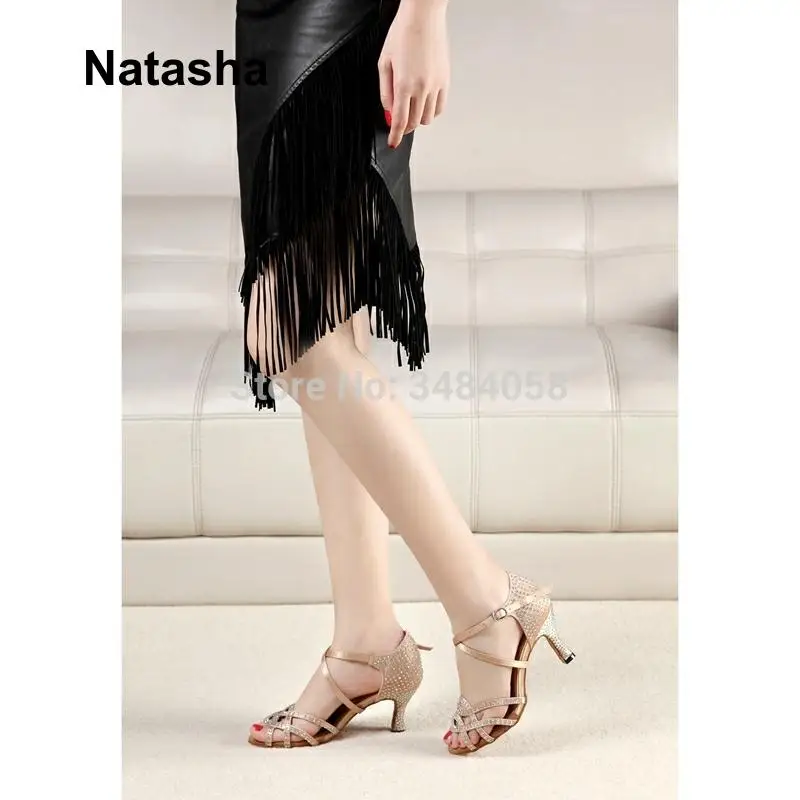 Танцевальная обувь Natasha для взрослых со стразами танцевальная