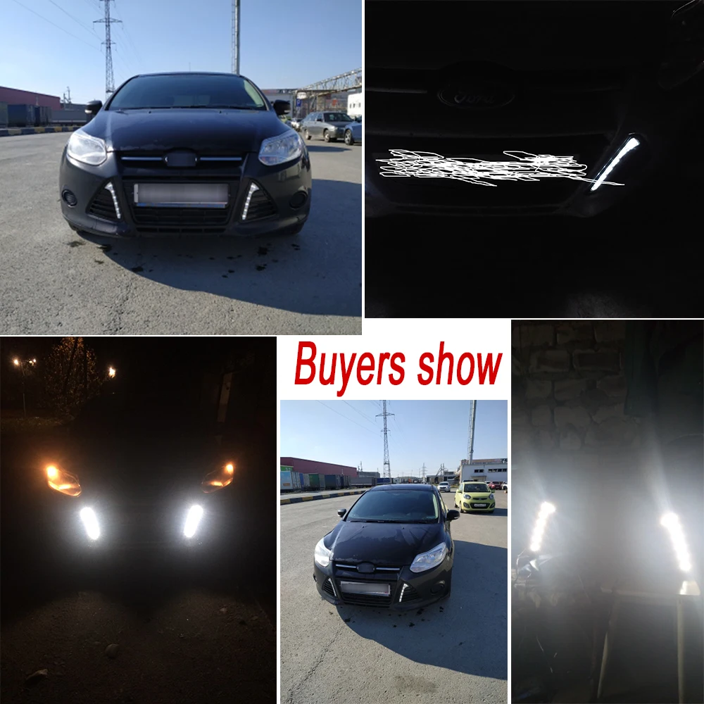Светодиодные Автомобильные дневные ходовые светильник PMFC 12 В противотуманные