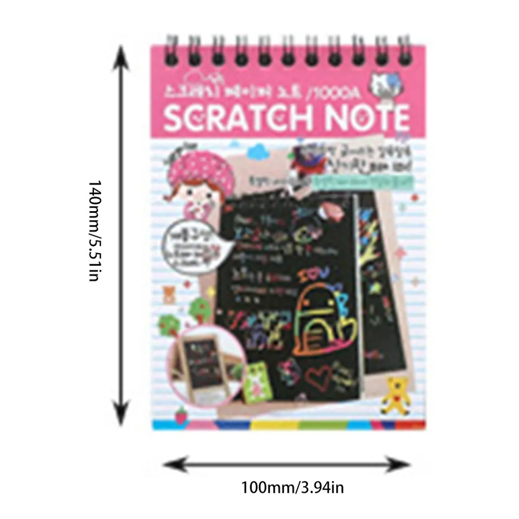 Волшебная скретч бумага для живописи с палочкой рисования Детская Игрушка