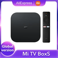 global version xiaomi mi tv box s android 8 1 4k hdr 2g 8g wifi bt4 2 google cast netflix smart tv box media player