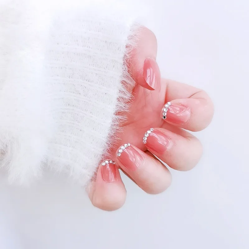 24 шт. короткий пресс для ногтей с цветочным узором|Накладные ногти| |