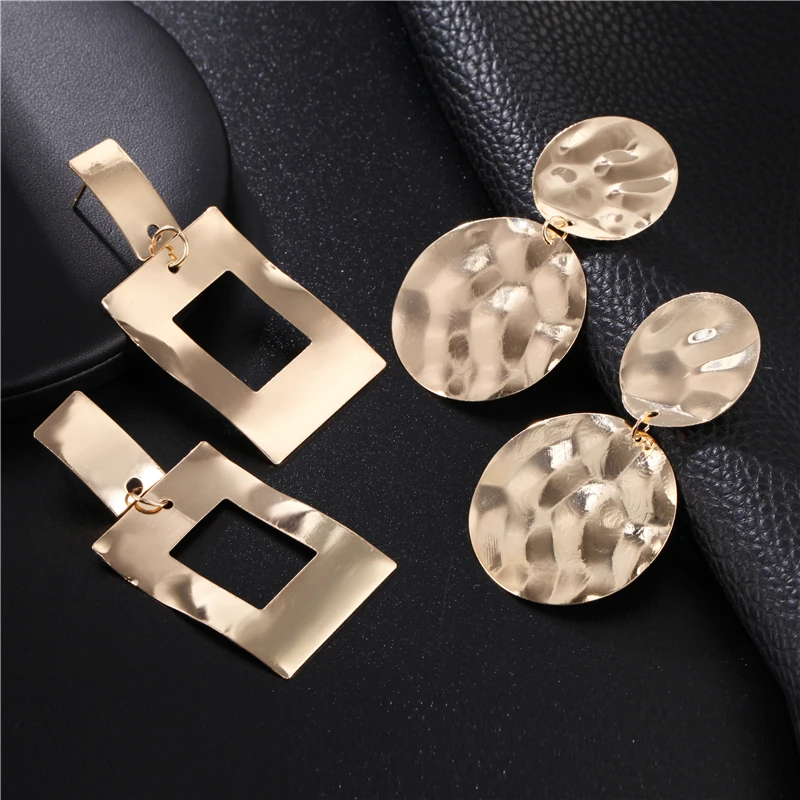 

Trendy Large Metal Earrings Big Smooth Round Earrings Basketball Brincos Celebrity Brand Loop Earrings for Women Jewelry