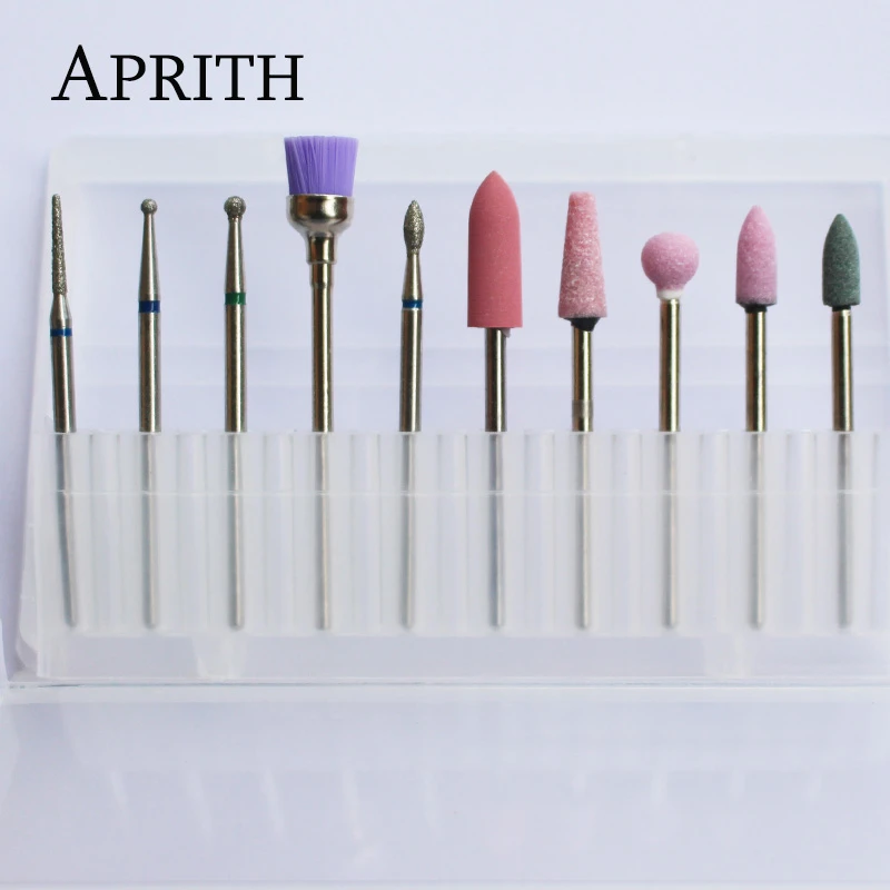 10 шт. набор сверл для маникюра и педикюра|Принадлежности дизайна ногтей| |