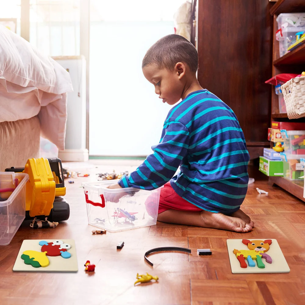 

5 Sets Funny 3D Cartoon Jigsaw Child Wooden Puzzle Early Learning Puzzle