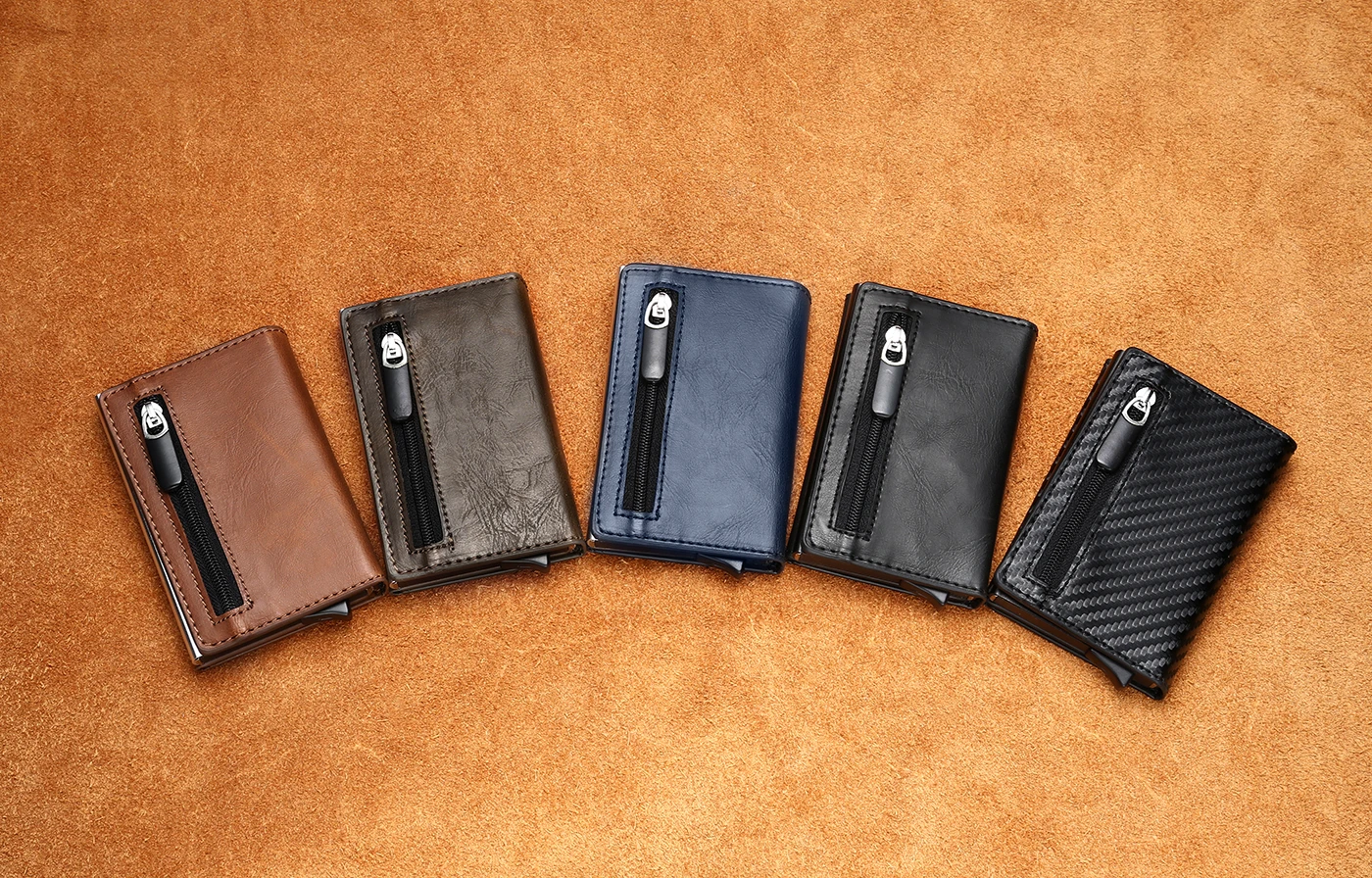 2020 карбоновая мужская сумка для денег мужской короткий кожаный бумажник