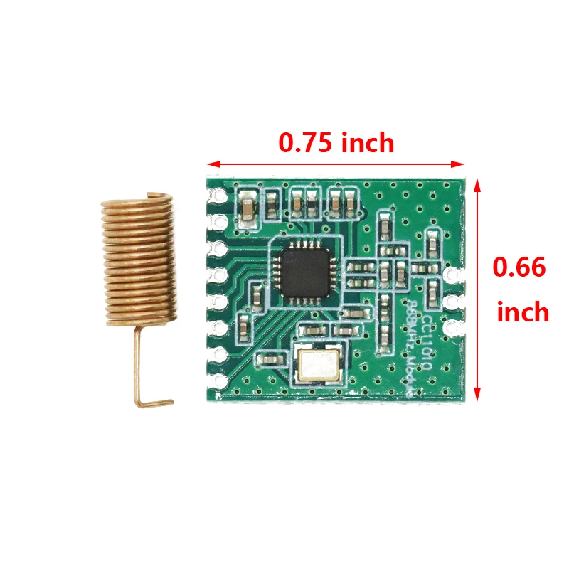 

CC1101 Беспроводная модульная антенна передачи на большие расстояния 868 МГц Интерфейс SPI низкая мощность M115 для FSK GFSK ASK OOK MSK 64 байт