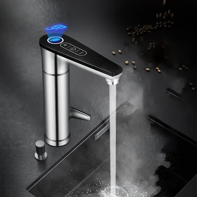 ZK30 Instant Electric Water Heater Faucet Tankless Hot Heating Water Heating Tap with Temperature Display Touch Switch Kitchen