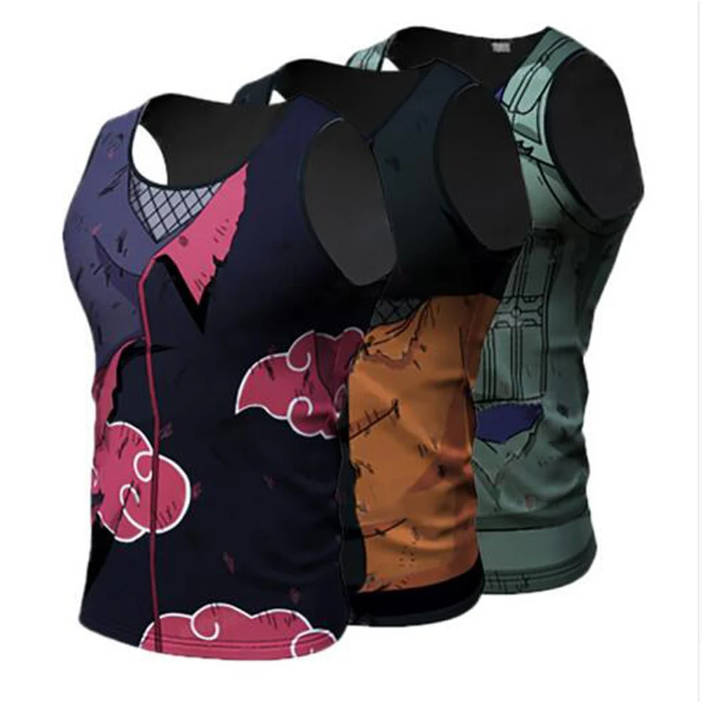 

2021 Mannen Harajuku Cosplay Anime character 3D T-shirt Hatake Sasuke T-shirt Zomer Mannen Korte Mouw Cosplay kostuums