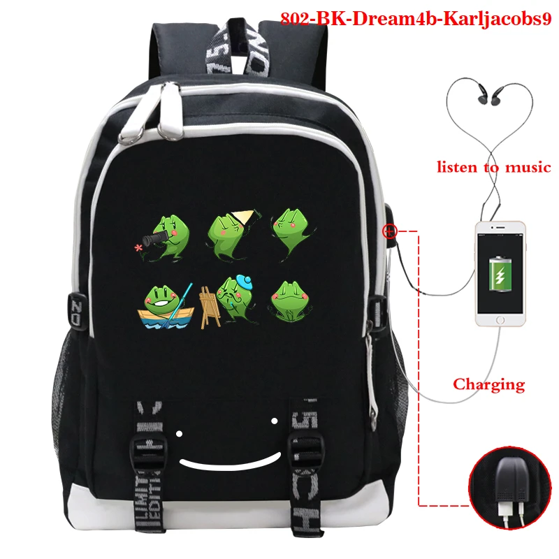

Dream Team Print Backpack Teenage School Bag Cosplay Students Backpack Karljacobs Casual BookBag School USB Charge Backpack 2021
