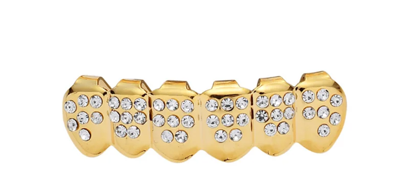 Кубический циркон хип-хоп ЗУБЫ гриль Bling полые Зубы вампира для Хэллоуина |