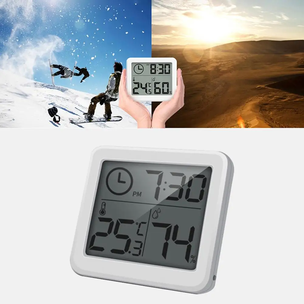 Комнатный электронный измеритель температуры и влажности термометр с цифровым