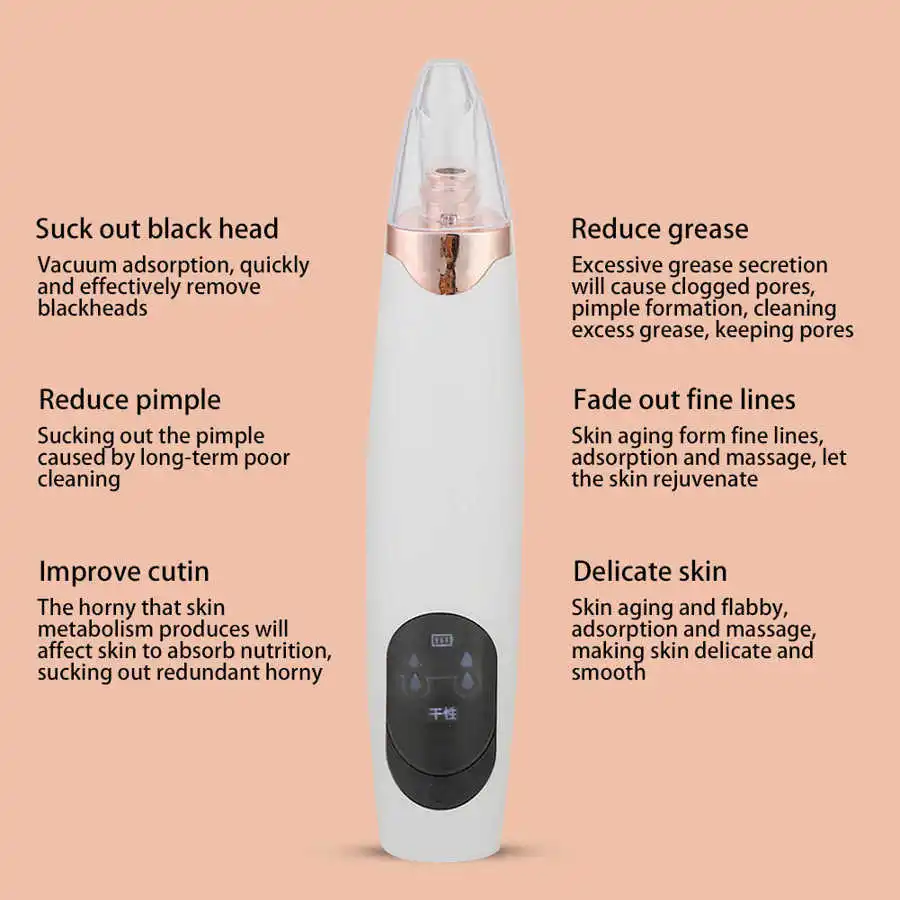 

Electric Vacuum Cleaner Black Dot Acne Blackhead Remover Point Black Spots Vacuum Pore Cleanser Skin Care Tools