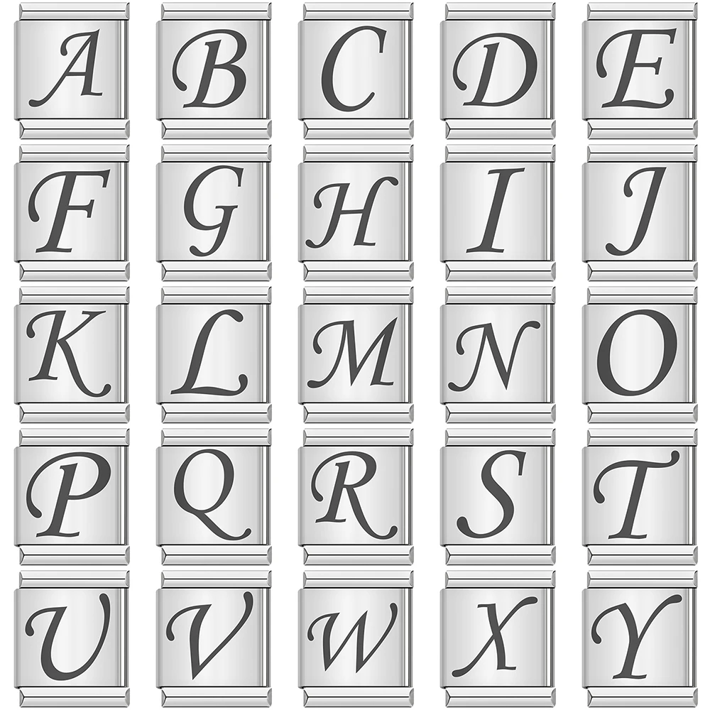

Hapiship New Original Daisy 13mm 26 Alphabet Letters A-Z Italian Charm Fit 13mm Bracelet Stainless Steel Jewelry Making DJ156