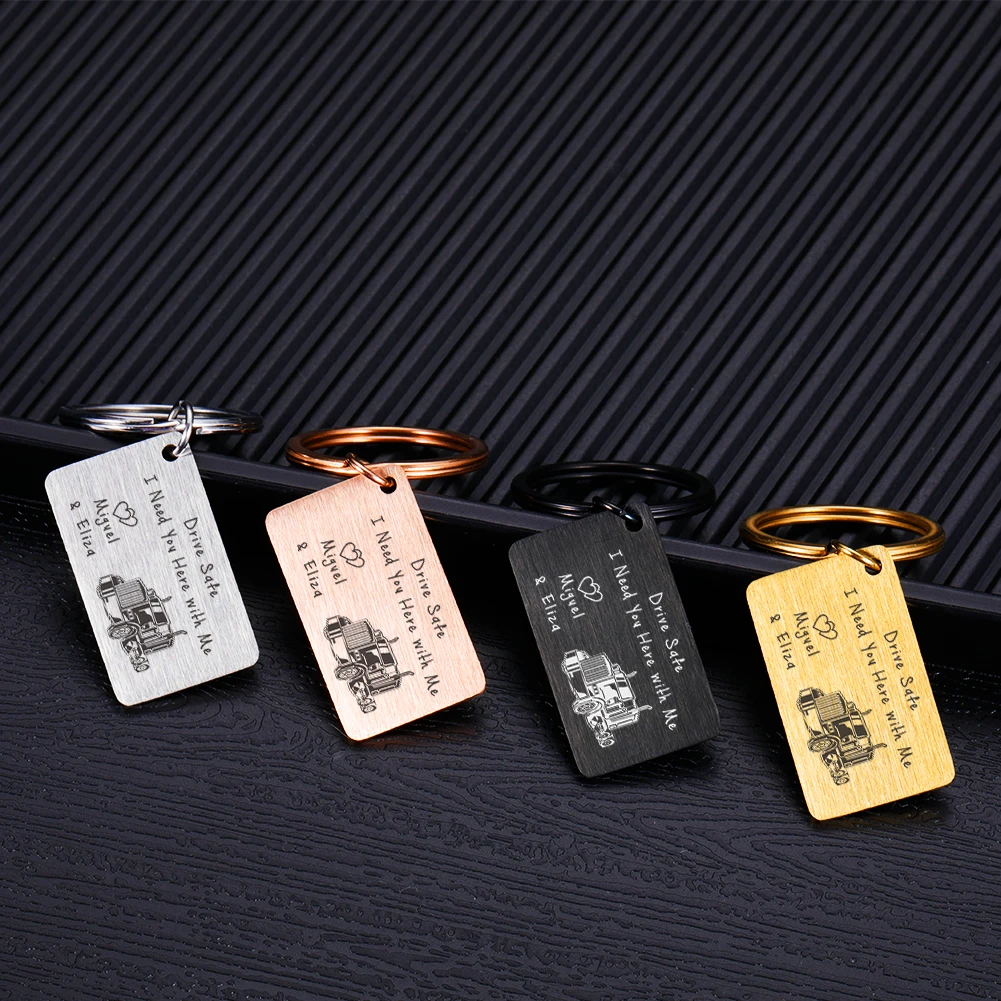 

Valentine's Day Ride Safe Keychain car Keyring Gift for Him Boyfriend Husband Dad Couples Gifts for New Driver by car