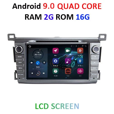 2G 16G LCD 4G 64G DSP ips 2 Din Android 9 Автомобильный мультимедийный dvd-плеер gps для Toyota RAV4 Rav 4 2013 Автомагнитола OBD2 - Цвет: 2G 16G LCD