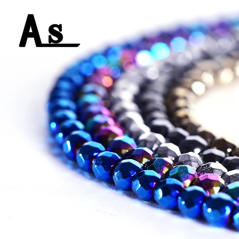 Бусины из натурального камня Asingeloo 3 мм граненые гематитовые бусины для