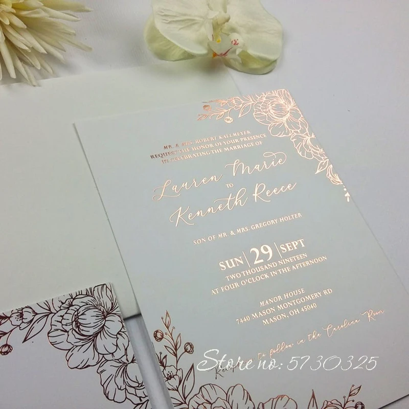 Приглашения на свадьбу свадебные открытки золотые фольгированные