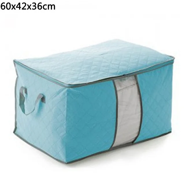 2blue Складная сумка для хранения одежды, одеяло, организатор подушек, шкаф для одежды, постельные принадлежности, органайзер для одежды, сумки для сортировки, держатель для одеяла - Цвет: 2blue