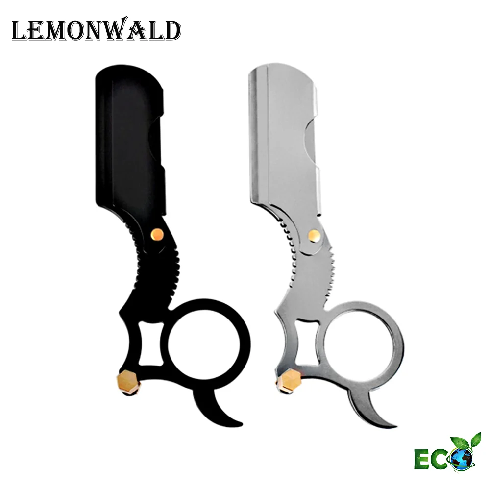 

LEMONWALD High Quality Men Stainless steel Straight Barber Edge Steel Safety Razors Beard Shaving Knife Hair Removal Tools