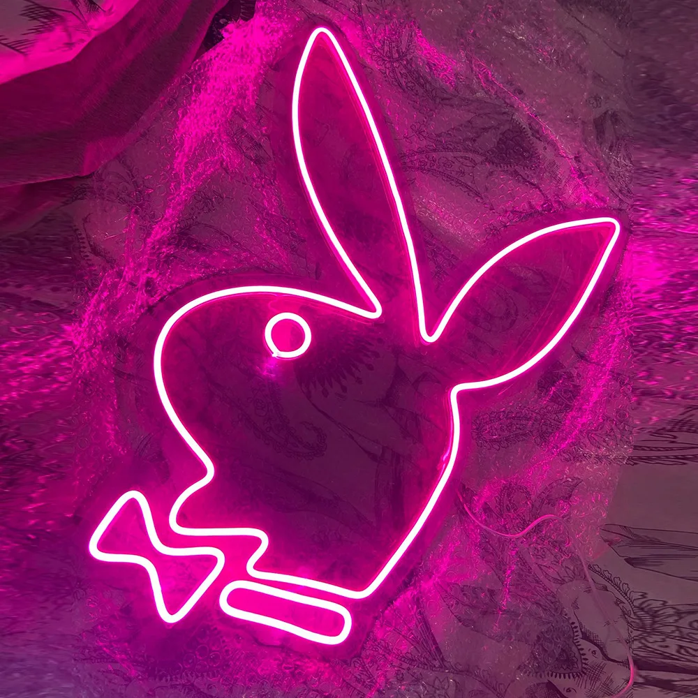 Светодиодный неоновый светильник Playboy Bunny 40 см Настенный декор для бара гостиной