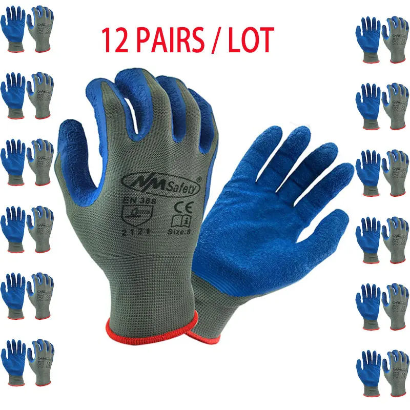 Высококачественные трикотажные перчатки из полиэстера хлопка резины/латекса