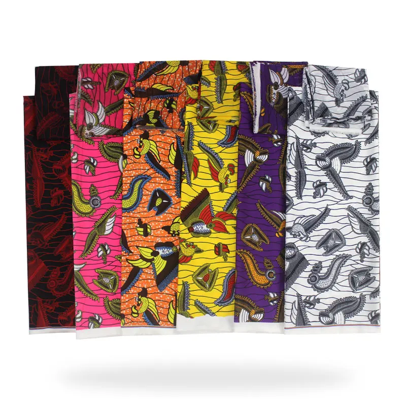 Эластичная атласная шелковая ткань африканская мягкая восковая с принтом 4 Ярда